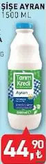 TARIM KREDİ ŞİŞE AYRAN 1500 ML fiyat ve kampanya bilgisi